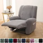 Sweater Polar Fleece Recliner Sofa Cover Elastic Armchair Cover Non-Slip Relax Accent Reclining Sofa Cover Living Room