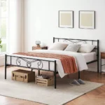 Queen Full Twin Size Bed Frame Platform With Headboard And Footboard Metal Bed Mattress Foundation With Storage, No Box Spring N