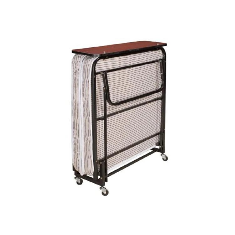 Folding Bed with Mattress Portable Hotel Used Steel Home Furniture Bedroom Furniture Carton Iron Modern Soft Bed 10