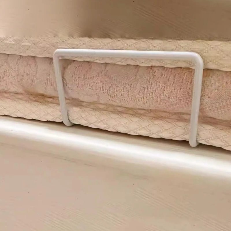 Bed Frame Mattress Slide Stopper Anti-Running Matte and Sofa Anti-Slip Fixer Device with Drilling Clips Bedroom