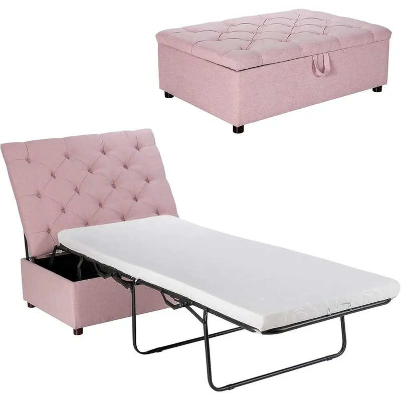 Vintage Ottoman Sleeper Bed with Mattress