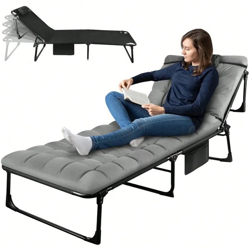 Inches Folding Camping Cot With Removable Cot Mattress For Adults To 300lbs