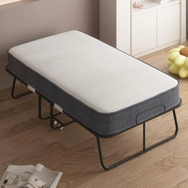 Twin Size Folding Bed with 5 Inch Foam Mattress