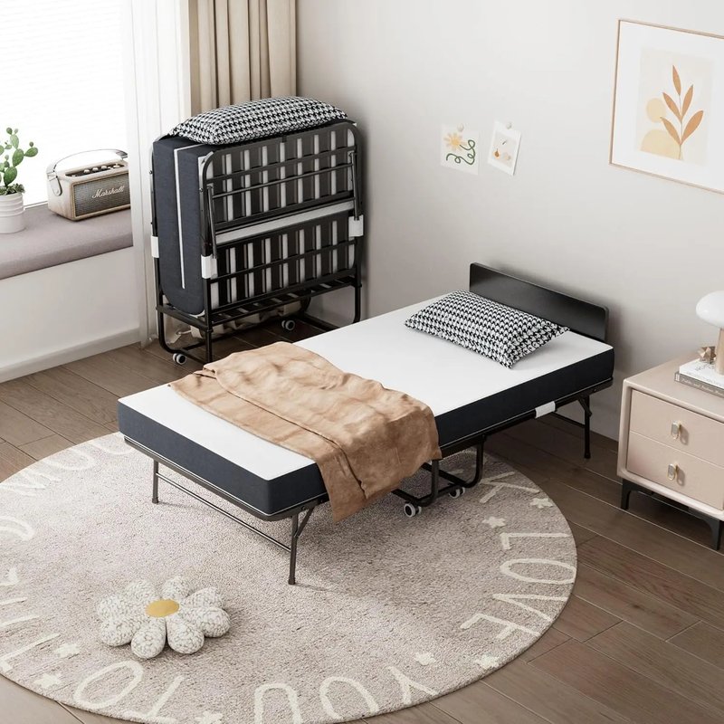 Folding Bed with Mattress for Adults