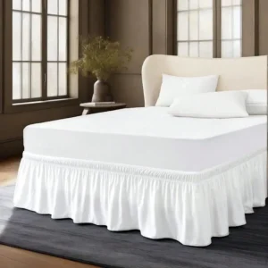 Breathable & Dustproof Bed Skirt  For Bedroom And Guest Room Bed Comforter Sets Curtains For Bedroom